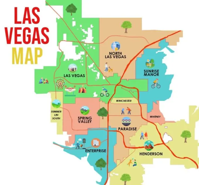 Las Vegas Nevada Map by Elite Kitchen and Stone